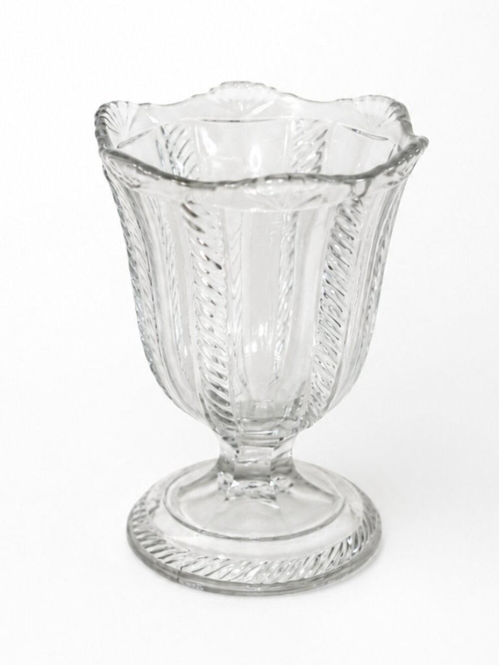 Vintage Clear Pressed Glass Footed Ice Cream Sundae / Sherbet Dessert Dish